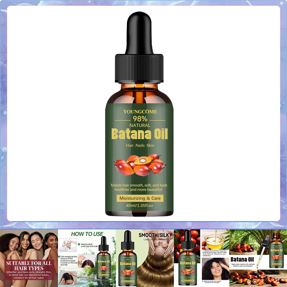 Natural Batana Oil for Hair Growth Pure Batana Oil Hair Shine Strengthen for Women Prevent Hair Loss Eliminate Split Ends 1/3Pcs
