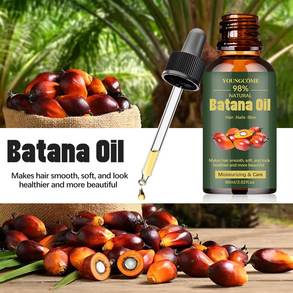 Natural Batana Oil for Hair Growth Pure Batana Oil Hair Shine Strengthen for Women Prevent Hair Loss Eliminate Split Ends 1/3Pcs